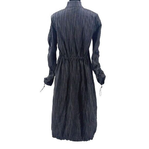 Snider Womens Striped Cardiff Full Zip Stretch Coat Dress Black White Small NWOT - Picture 6 of 13